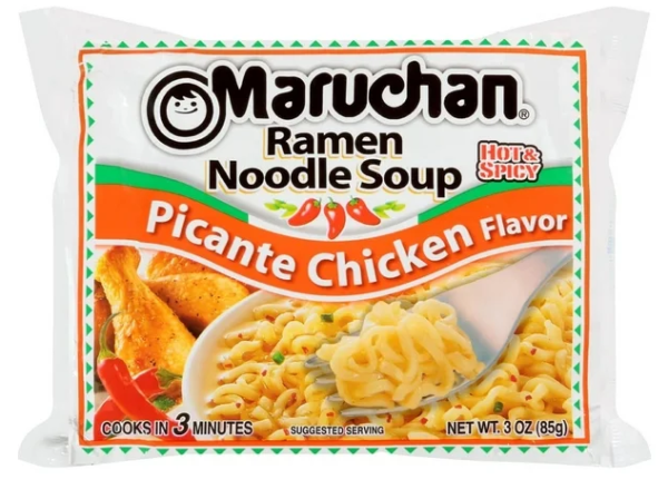 USA Maruchan Ramen Noodles 'Pikante Chicken Flavor' Hot & Spicy 85 gr